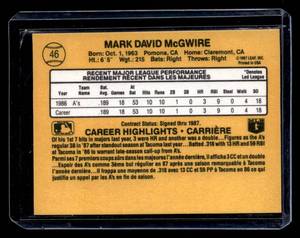 1987 Leaf Mark McGwire Rookie #46