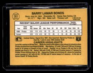 1987 Donruss Barry Bonds Rookie #361