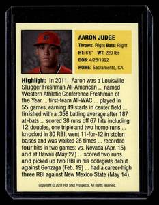 2011 Hot Shot Prospects Aaron Judge Rookie