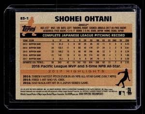 2018 Topps Shohei Ohtani Rookie #1 1983 Style