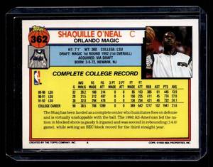 1992 Topps Shaquille ONeal Rookie #362