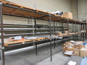 CUSTOM BUILT PIPE SHELVING