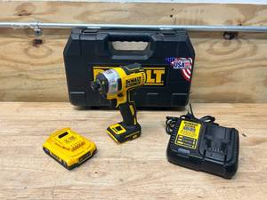 lot 57 image: DEWALT 14 Cordless Impact Driver with Charger, 2AH Battery and Hard Case