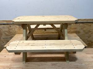 lot 32 image: Kids Size Wood Picnic Table