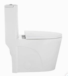 lot 34 image: SWISS MADISON Well Made Forever SM-1T254 St. Tropez One Piece Toilet, 26.6 x 15 x 31 inches, Glossy White