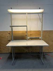 lot 7 image: AMD Work TableBench with Overhead Light and Power Strip