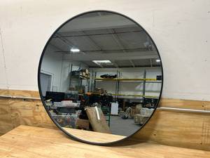 lot 36 image: 42 Round Mirror- Black