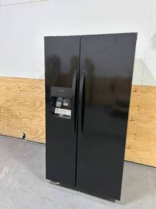 lot 5 image: Frigidaire 25.6-cu ft Side-by-Side Refrigerator with Ice Maker (Black) ENERGY STAR