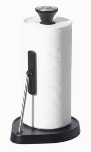 lot 80 image: OGGI Paper Towel Holder, 13.5 H, Black, Stainless Steel