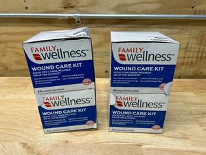 lot 126 image: FAMILY WELLNESS Lot of 4 Wound Care Kits