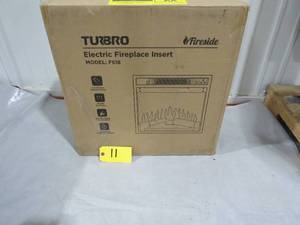 Turbro Fireside 18 in. Ventless Realistic Flames Electric Fireplace Insert, Remote Control, 3 Adjustable Brightness Flames,