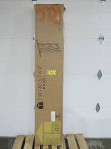 New Twin Star Home Chevron 36 in. x 84 in. Stromburg Oak Finished Wood Sliding Barn Door with Hardware Kit
