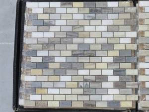 25 Sq. ft. MSI Palisandro Mini Brick 12 in. x 12 in. Polished Marble Floor and Wall Tile (1 sq. ft.Each)