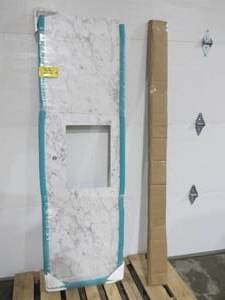 Wilsonart 73 in. x 22 in. Solid Surface Top With 4 in. Backsplash Center sink