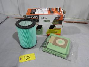 RIDGID OSHA Compatible Kit with HEPA Level Filtration and Cyclonic Dust Bags for Select 12 -16 Gal. RIDGID WetDry Shop Vacuums VF6500