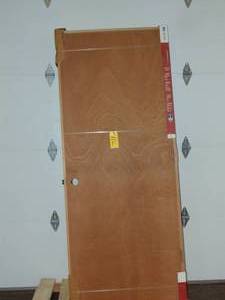 JELD-WEN 32 in. x 80 in. No Panel Unfinished Left-Hand Flush Hardwood Single Prehung Interior Door