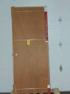JELD-WEN 32 in. x 80 in. No Panel Unfinished Left-Hand Flush Hardwood Single Prehung Interior Door