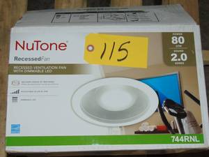 Broan-NuTone White Adjustable 50-80 CFM Ceiling Bathroom Exhaust Fan with Light Easy Change Trim Kit, ENERGY STAR