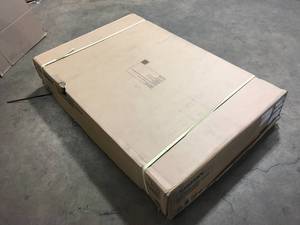 lot 25 image: Husky 52in Adjustable Height Work Table, with 2-Drawers in Black  Review all pictures