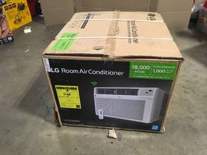 lot 37 image: LG Electronics 18,000 BTU Window Smart Air Conditioner with Remote in White, ENERGY STAR, Open Box, Review all pictures
