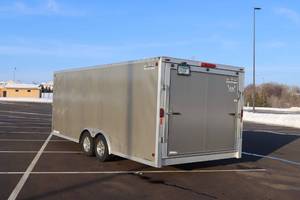 lot 1 image: 2012 8.5 Wide V-Nose Trailer