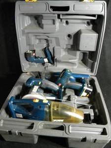 lot 151 image: Ryobi P501  P920 18-Volt Circular Saw  Portable Light  Cordless Driver