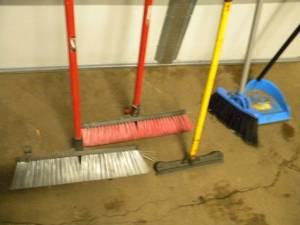 lot 156 image: Shop Brooms and Dust Pan