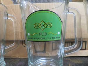 lot 39 image: NEW GLASS BEER PITCHERS  60 OZ