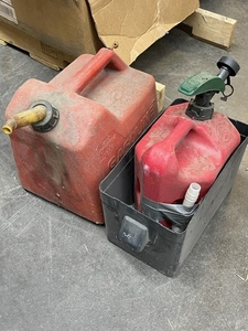 lot 109 image: Gas Cans and Battery Box