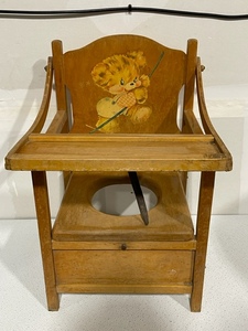 Vintage Honeysuckle Wooden Potty Chair