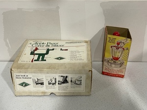 Vintage Apple Parer Corer and Slicer and Propeil Brothers Donut Maker
