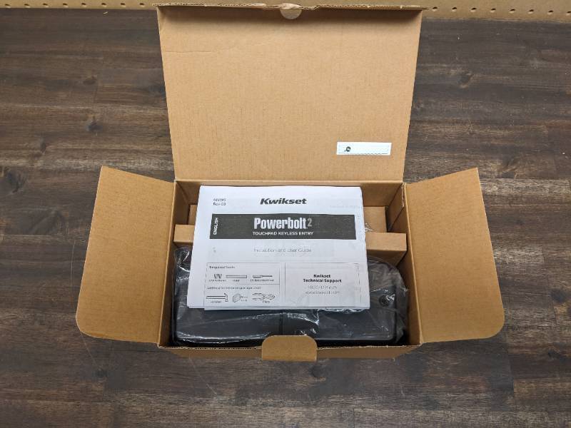 lot 14 image: Kwikset Powerbolt2 Venetian Bronze Single Cylinder Keypad Electronic Deadbolt Featuring SmartKey Security