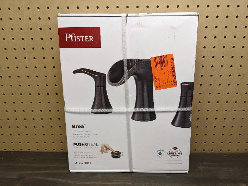 lot 22 image: New Pfister Brea 8 in. Widespread 2-Handle Waterfall Bathroom Faucet in Tuscan Bronze