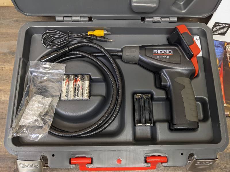 lot 16 image: RIDGID CA-25 Micro Visual Inspection & Diagnostic Handheld Camera w 2.7 in. Color Display, 4 ft. Fixed Waterproof Camera Cable