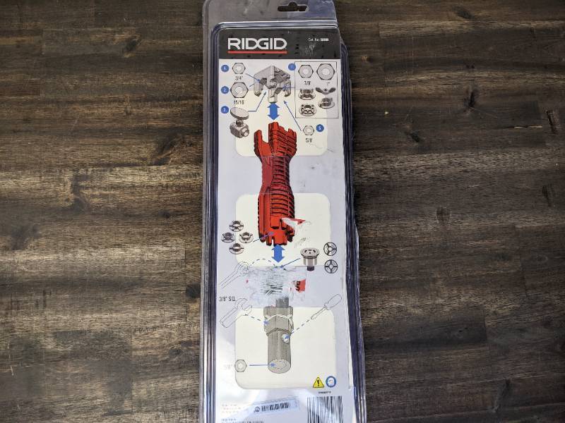 lot 132 image: RIDGID EZ Change Plumbing Wrench Faucet Installation and Removal Tool