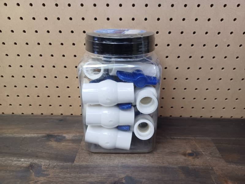 lot 187 image: New Apollo 34 in. x 34 in. PVC Schedule 40 Slip x Slip Ball Valve Pro Pack (12-Pack)