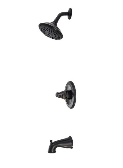 lot 114 image: Delta Porter Single-Handle 3-Spray Tub and Shower Faucet in Oil Rubbed Bronze (Valve Included)