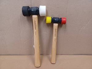 lot 157 image: Set of 2 Husky Hickory 2-Sided Soft Face Mallets