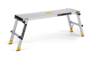 lot 25 image: New Gorilla Ladders 3.9 ft. x 12 in. x 20 in. Aluminum Slim-Fold Work Platform, 300 lbs. Load Capacity