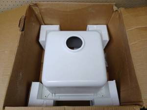 lot 166 image: New 17.3 in. x 20 in. x 10.5 in. Solid Surface Undermount Utility Sink in White by Swan