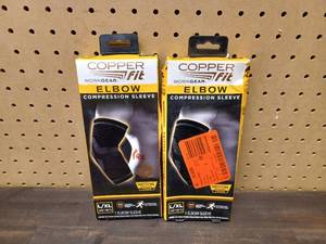 lot 156 image: Set of 2 Copper Fit Work Gear LargeX-Large Elbow Sleeves