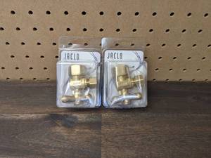 lot 121 image: (2) Jaclo 616-SB Quarter-Turn Ball Style Supply Valve 12 IPS x 38 OD Cross Handles