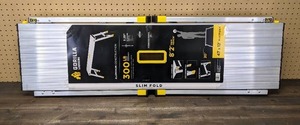 lot 75 image: New Gorilla Ladders 3.9 ft. x 12 in. x 20 in. Aluminum Slim-Fold Work Platform, 300 lbs. Load Capacity