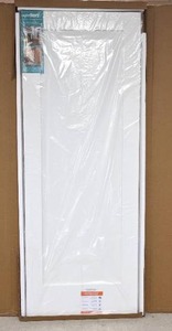lot 68 image: New Shaker 1-Panel Solid Core White Primed Pine Wood Interior Door Slab 30 in. x 80 in. x 1-34 in. by eightdoors