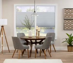 lot 186 image: Set of 3 Home Decorators Collection Top Down Bottom Up Blackout Cellular Shades in White 38.25 in. W x 48 in. L