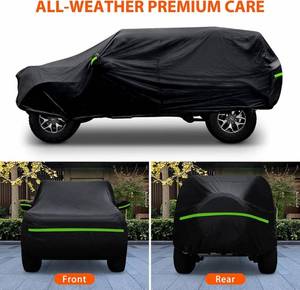 lot 91 image: SUV Car Cover with Side Zipper Protect from Snow Ice Rain, 6 Layer Car Covers for SUV All Weather