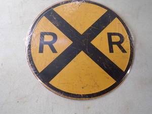 lot 93 image: Rail Road Sign metal