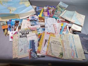 lot 28 image: Large Assorted Lot of Vintage Brochures, Maps and More