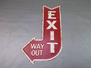 lot 32 image: Cool Embossed Exit Sign