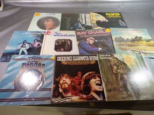 lot 66 image: Lot of 10 Vintage Rock Records